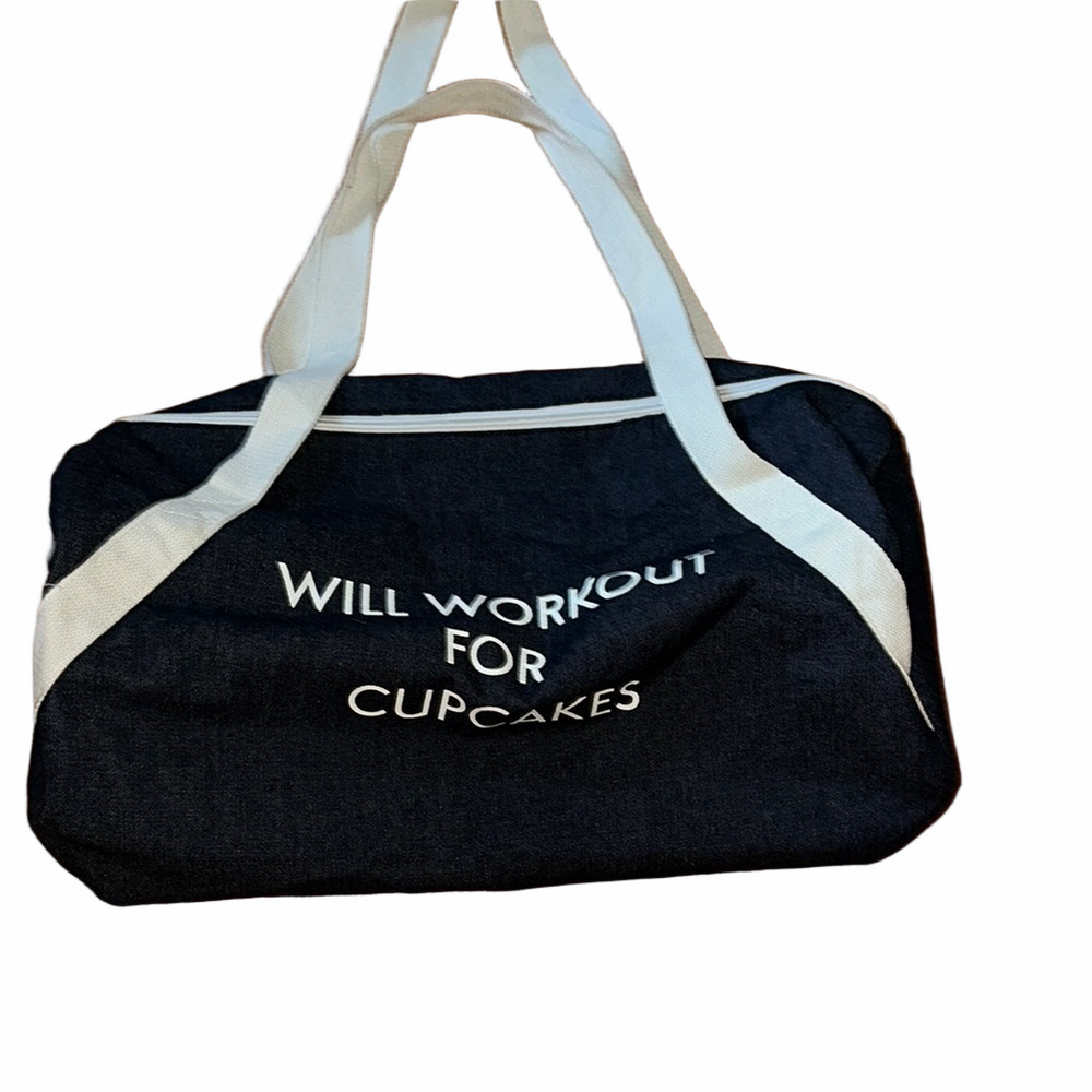 Blue and White Bag